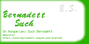 bernadett such business card